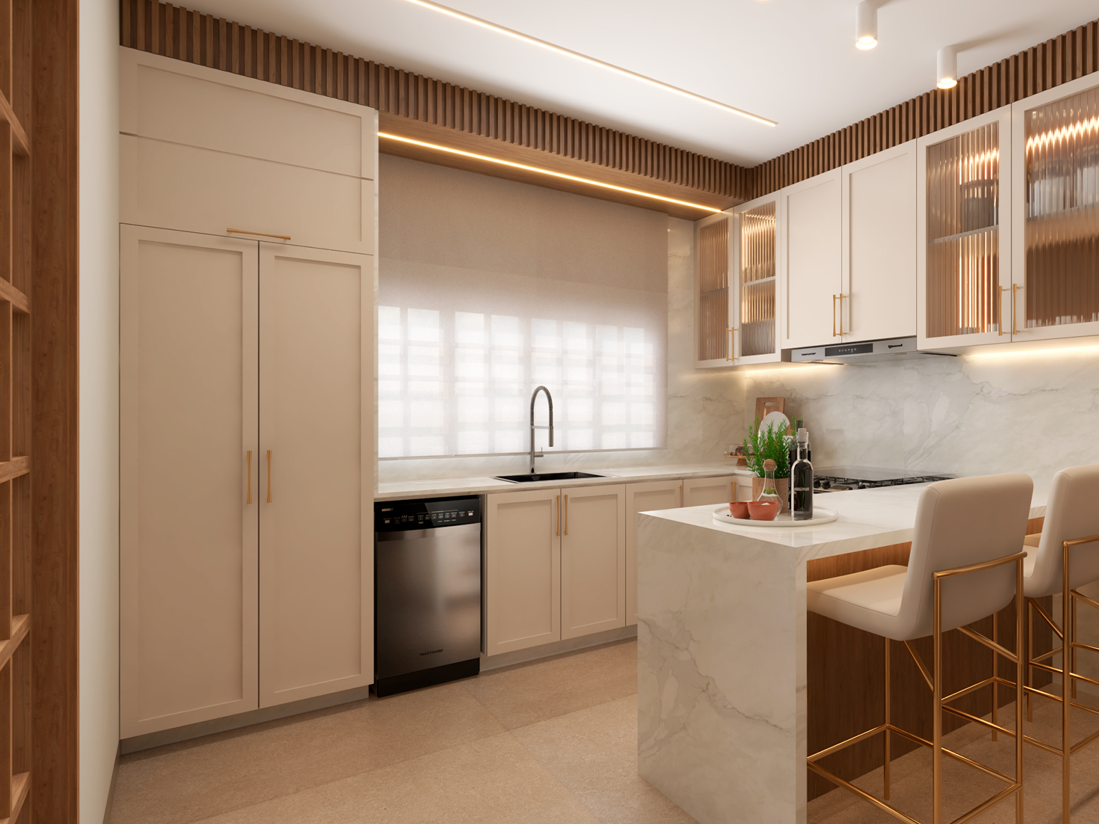 Residência em Cascavel, projeto de interiores assinado por Marina Maiorki